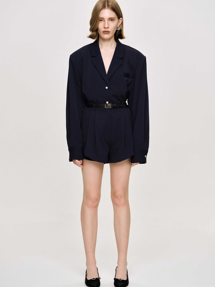 Source Unknown Oversized Fluid Shirt, Navy