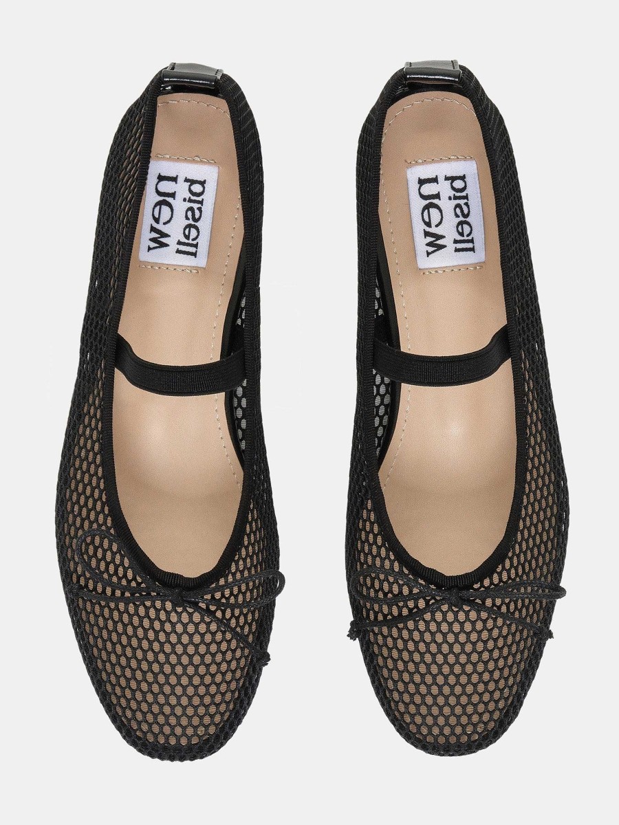 Source Unknown Mary Jane Mesh Ballet Flats, Black