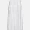 Source Unknown Dhanila Floor-Length Linen Skirt, Optic White