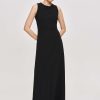 Source Unknown Fitted Maxi Dress, Black