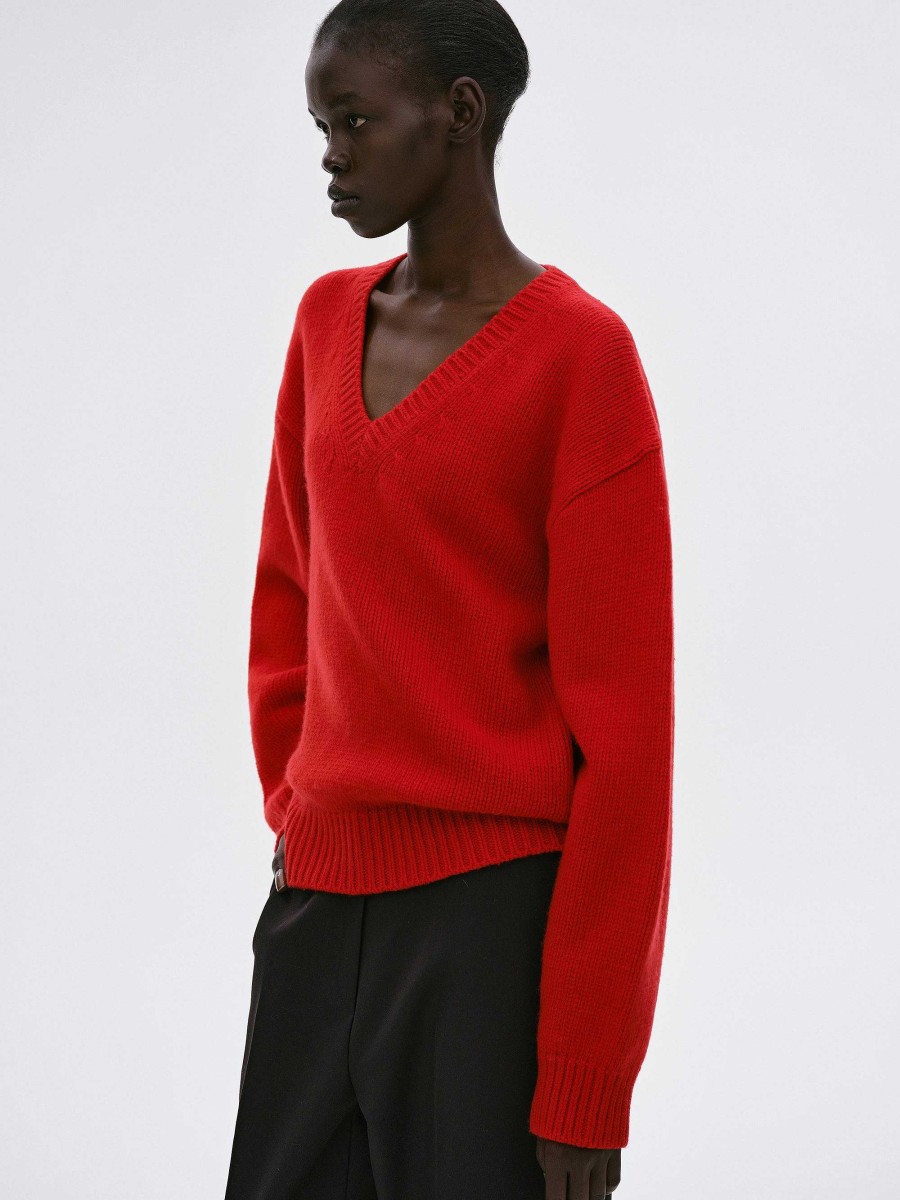 Source Unknown Extra-Fine Wool Jumper, Red