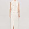 Source Unknown Sleeveless Leather Top, Ivory