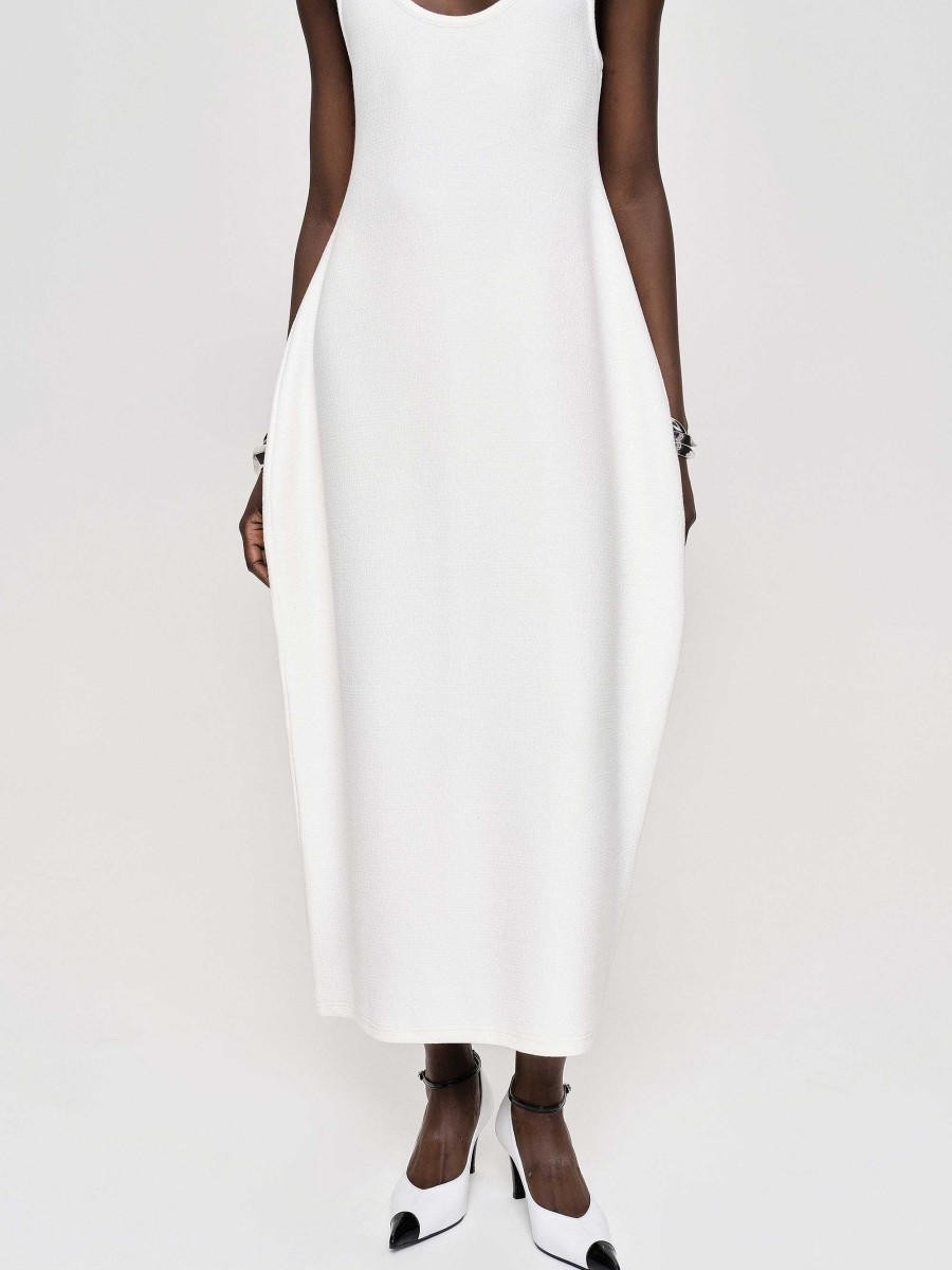 Source Unknown Adua Vase Midi Dress, White