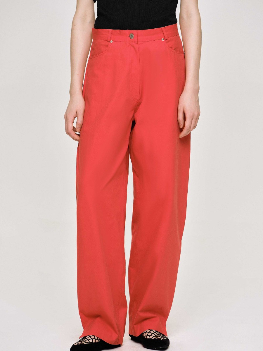 Source Unknown Barrel-Leg Pants, Red