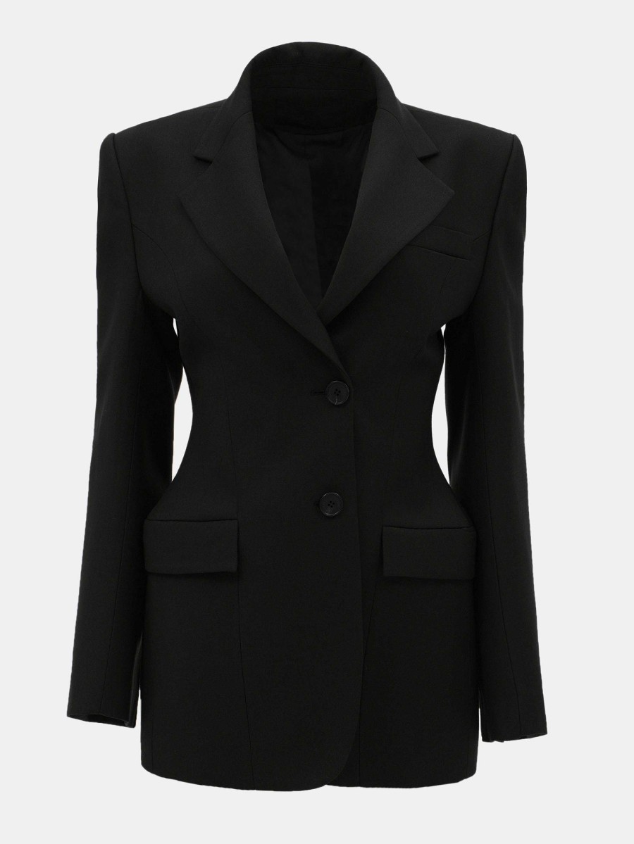 Source Unknown Poldo Hourglass Blazer, Black