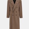 Source Unknown Wallis Oversized Grandpa Coat, Latte