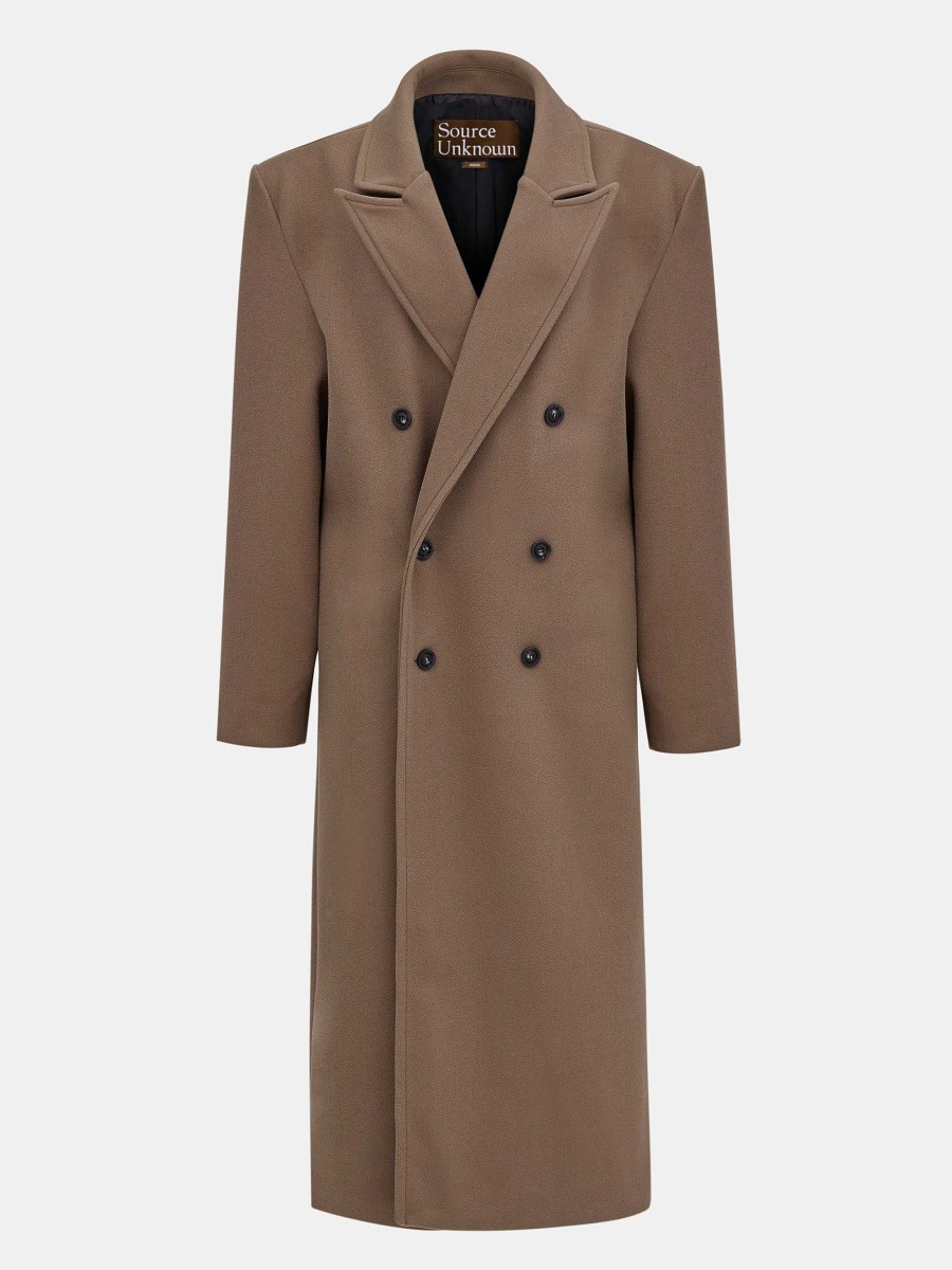 Source Unknown Wallis Oversized Grandpa Coat, Latte