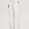 Source Unknown Wide-Leg Poplin Pants, White