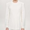 Source Unknown Cinched Waist Split Jacket, Ivory