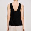 Source Unknown Sleeveless Satin Top, Black