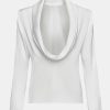 Source Unknown Leiva Cowl-Back Blouse, White