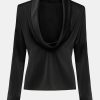 Source Unknown Leiva Cowl-Back Blouse, Black