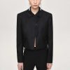 Source Unknown Sisilia Bow Cropped Blazer, Black