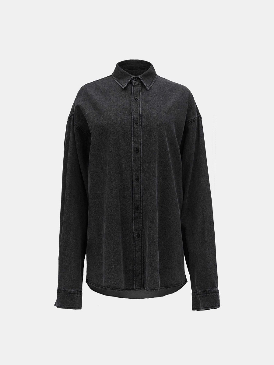 Source Unknown Uni Denim Shirt, Black Washed