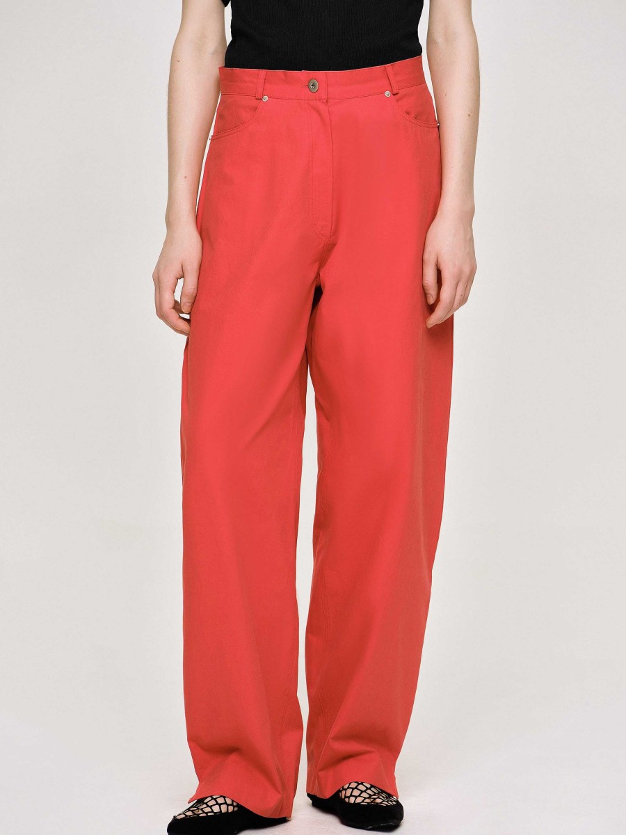 Source Unknown Barrel-Leg Pants, Red