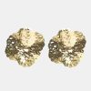 Source Unknown Irregular Petal Earrings, Gold