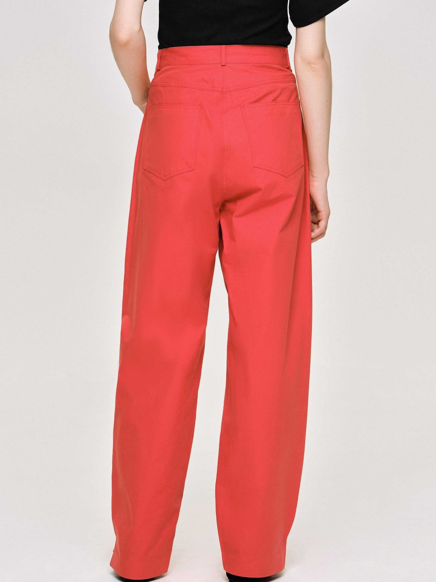 Source Unknown Barrel-Leg Pants, Red