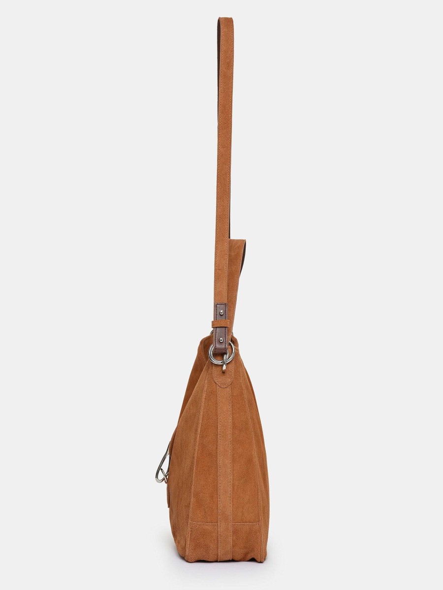 Source Unknown Suede Hobo Bag, Copper