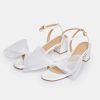 Source Unknown Apogeo Tulle Bow Sandals, White