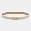 Source Unknown Croc-Effect Belt, Ivory