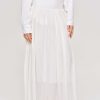 Source Unknown Ocelia Drop Waist Maxi Skirt, White