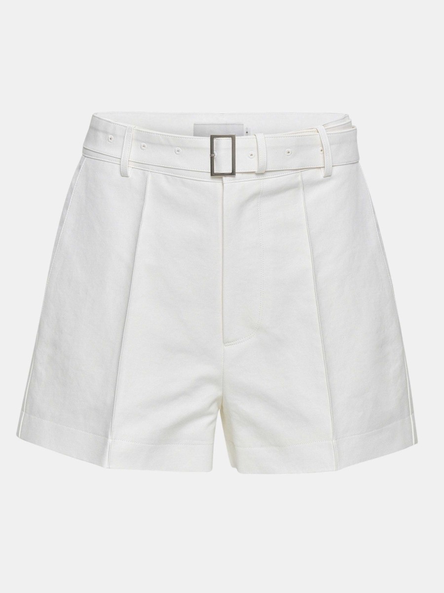 Source Unknown Belted Wide Shorts, White