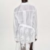 Source Unknown Sheer Button-Down Shirt, White