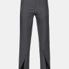 Source Unknown Tyia Bias-Cut Slim Trousers, Dark Charcoal