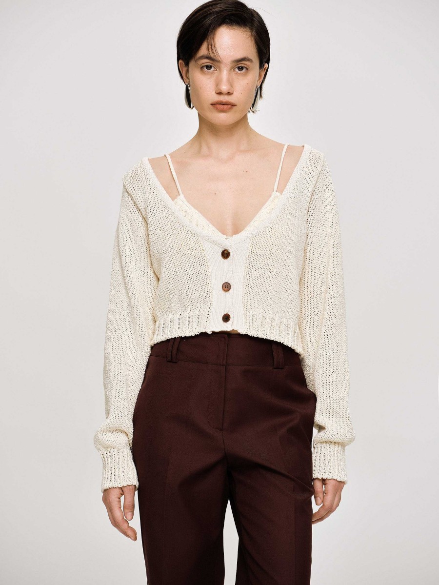 Source Unknown Scoop Neck Knit, Almond