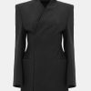 Source Unknown Corrin Wrap Blazer, Charcoal