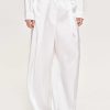 Source Unknown Taiamo Fluid Satin Trousers, White