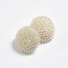 Source Unknown Beaded Ball Earrings, Cream