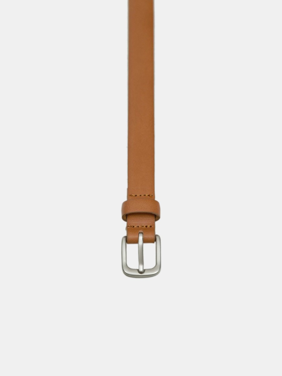 Source Unknown Thin Leather Belt, Camel