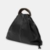 Source Unknown Calfskin Triangle Tote, Black