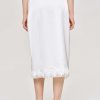 Source Unknown Applique Satin Skirt, White