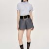 Source Unknown Faux Leather Shorts, Fossil Grey