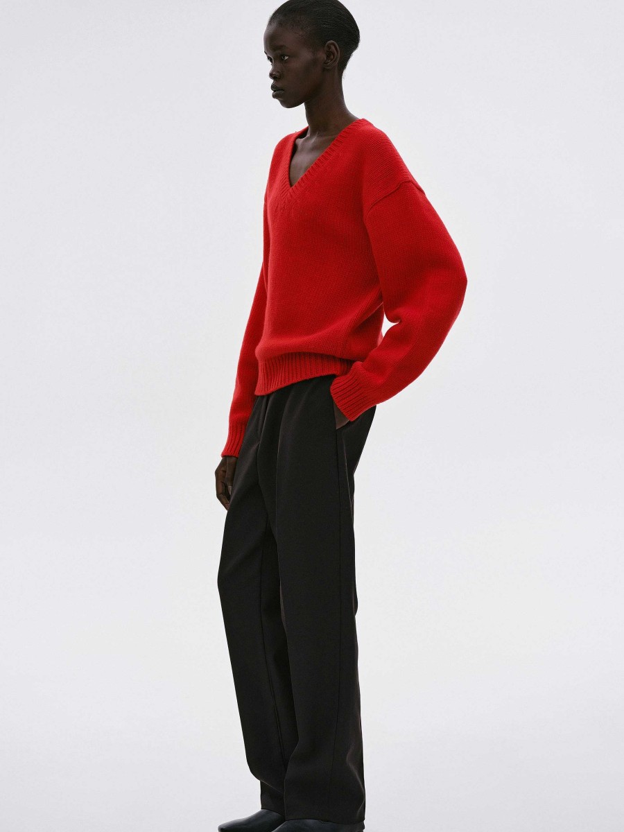 Source Unknown Extra-Fine Wool Jumper, Red