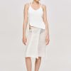 Source Unknown Asymmetric Knit Tank Top, White