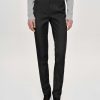 Source Unknown Tyia Bias-Cut Slim Trousers, Dark Charcoal