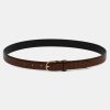 Source Unknown Croc-Effect Belt, Brown