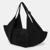 Source Unknown Large Fortune Cookie Bag, Suede Black