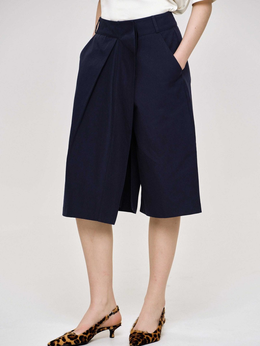 Source Unknown Wrapped Cotton Shorts, Navy