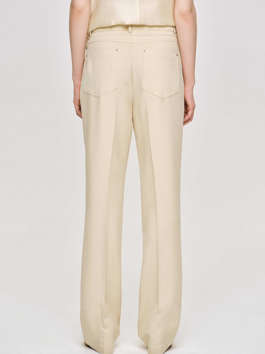 Source Unknown Creased Slim Trousers, Butter