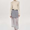 Source Unknown Sheer Midi Skirt, Taupe Gray