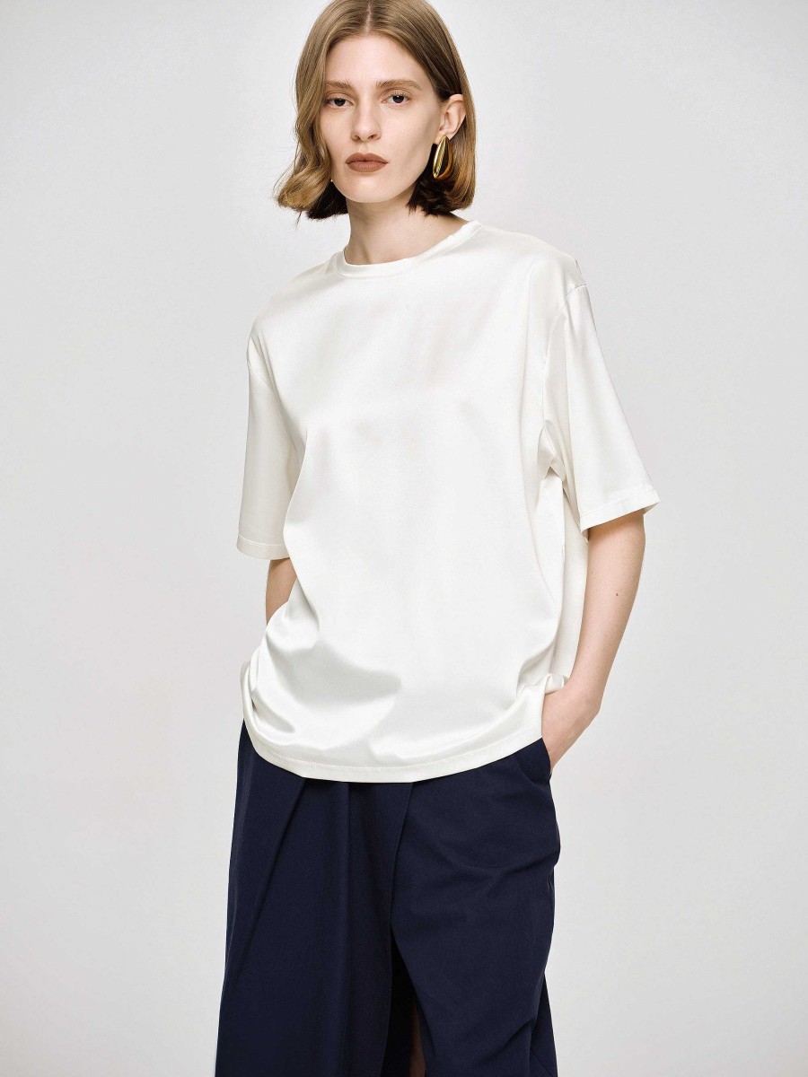 Source Unknown Silky Satin T-Shirt, White