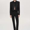 Source Unknown Tyia Bias-Cut Slim Trousers, Black