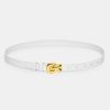 Source Unknown Twisted Knot Buckle Belt, White