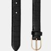 Source Unknown Croc-Effect Belt, Black