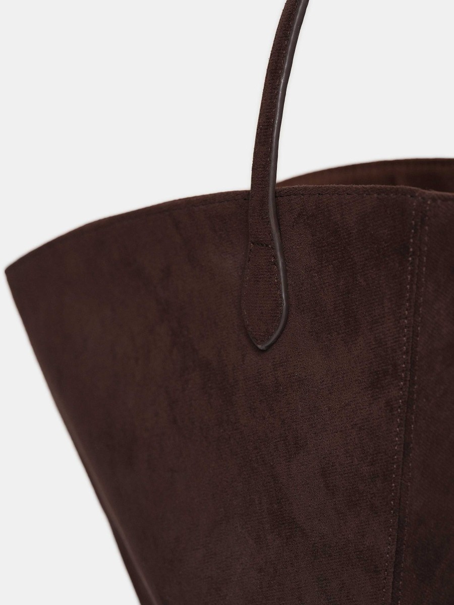 Source Unknown Medium Suede Tote, Toffee