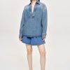 Source Unknown Oversized Denim Shirt, Tint Wash